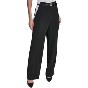 image:imageKarl Lagerfeld Womens Belted Pant with Contrast DesignBlack