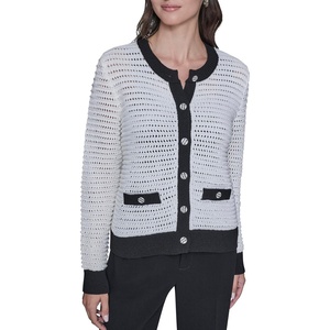 image:imageKarl Lagerfeld Womens Cardigan Buttons Fashion SweaterSoft WhiteBlack