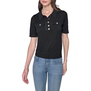 image:imageKarl Lagerfeld Womens Collar with Two Chest Pockets SweaterBlack