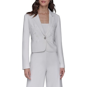 image:imageKarl Lagerfeld Womens Cropped Long Sleeve JacketSoft White