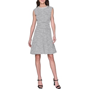 image:imageKarl Lagerfeld Womens Flare Skirt Sleeveless Stretch DressBlack  Soft White
