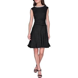 image:imageKarl Lagerfeld Womens Flare Skirt Sleeveless Stretch DressBlack
