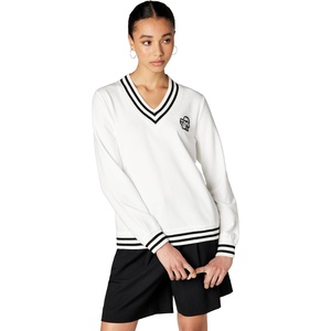 image:imageKarl Lagerfeld Womens Karl and Choupette Patches Iconic Varsity BlouseSoft White