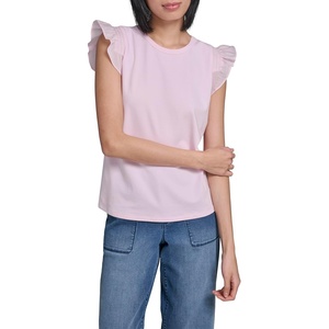 image:imageKarl Lagerfeld Womens Layering Essential Ruffle Sleeve BlouseBallet Slipper