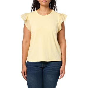 image:imageKarl Lagerfeld Womens Layering Essential Ruffle Sleeve BlousePana Cotta