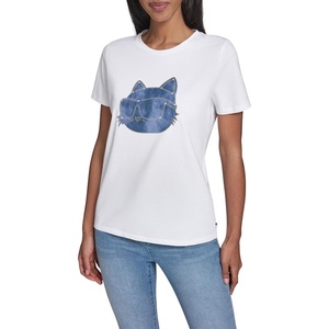 image:imageKarl Lagerfeld Womens Logo Choupette TShirtWhite