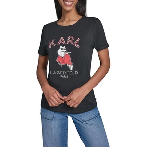 image:imageKarl Lagerfeld Womens Logo Choupette on Moped TShirtBlack