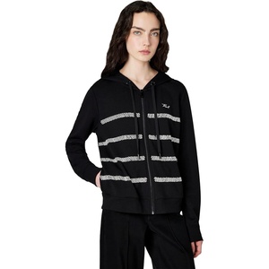 image:imageKarl Lagerfeld Womens Long Sleeve Comfortable Jacket with Embellished Pearl TrimBlack