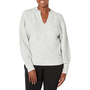 image:imageKarl Lagerfeld Womens Long Sleeve Sparkle SweaterLt Gry HthrSilver