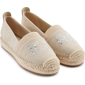 image:imageKarl Lagerfeld Womens Manika Espadrille Sandal with RhinestonesNaturalSilver