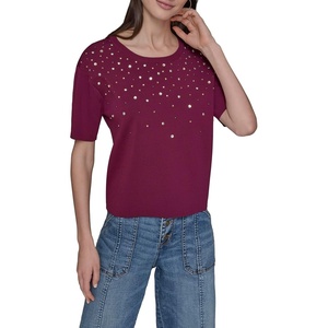 image:imageKarl Lagerfeld Womens Soft Everyday Essential Casual SweaterWine
