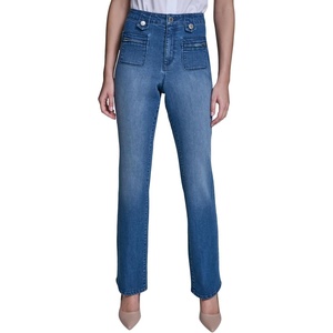 image:imageKarl Lagerfeld Womens Super Stretch Front Pocket JeanSteel Blue