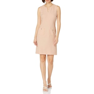 image:imageKarl Lagerfeld Womens Tweed Shift Dress with PocketsSherbert
