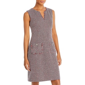 image:imageKarl Lagerfeld Womens Tweed Shift Dress with PocketsTomato Multi
