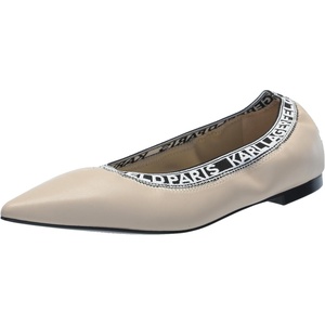 image:imageKarl Lagerfeld Womens Vinette Pointed Toe Ballet Flat with LogoDusty Nude