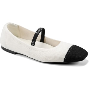 image:imageKarl Lagerfeld Womens Zailey Mary Jane Ballet FlatCreamBlack