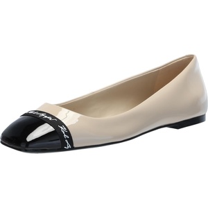 image:imageKarl Lagerfeld Womens Zayne Square Toe Ballet FlatNudeBlack
