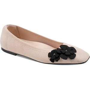 image:imageKarl Lagerfeld Womens Zundro Ballet Flat with Flower DetailsNew Nude