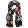 image:imageKARL LAGERFELD Womens Lightweight Print Pashmina With FringeBlack