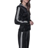 image:imageKARL LAGERFELD Womens Long Sleeve Athleisure Varsity Patch Velour JacketBlack