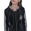 image:imageKARL LAGERFELD Womens Long Sleeve Athleisure Varsity Patch Velour JacketBlack
