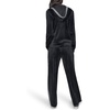 image:imageKARL LAGERFELD Womens Long Sleeve Athleisure Varsity Patch Velour JacketBlack