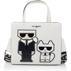 image:imageKARL LAGERFELD Womens Maybelle Choupette SatchelWinter WhiteBlush