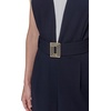 image:imageKARL LAGERFELD Womens Contrast V Neck Sleeveless JumpsuitMarineSoft White