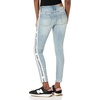image:imageKarl Lagerfeld Womens Compression Skinny Mid Rise Logo Taping PantIndigo Haze Wash