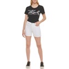 image:imageKarl Lagerfeld Womens Compression Skinny Mid Rise Logo Taping PantWhite Denim