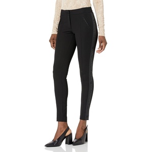 image:imageKarl Lagerfeld Womens Compression Skinny Mid Rise Logo Taping PantBlack