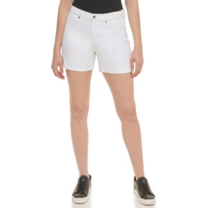image:imageKarl Lagerfeld Womens Compression Skinny Mid Rise Logo Taping PantWhite Denim