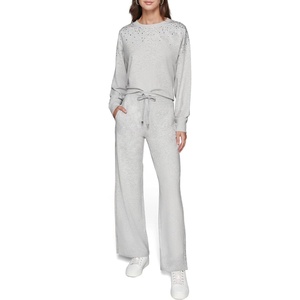 image:imageKarl Lagerfeld Womens Soft Everyday Knit PantLight Heather Grey